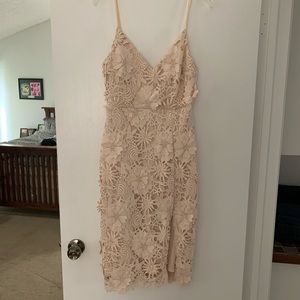 Lulus cream Tracey cocktail dress